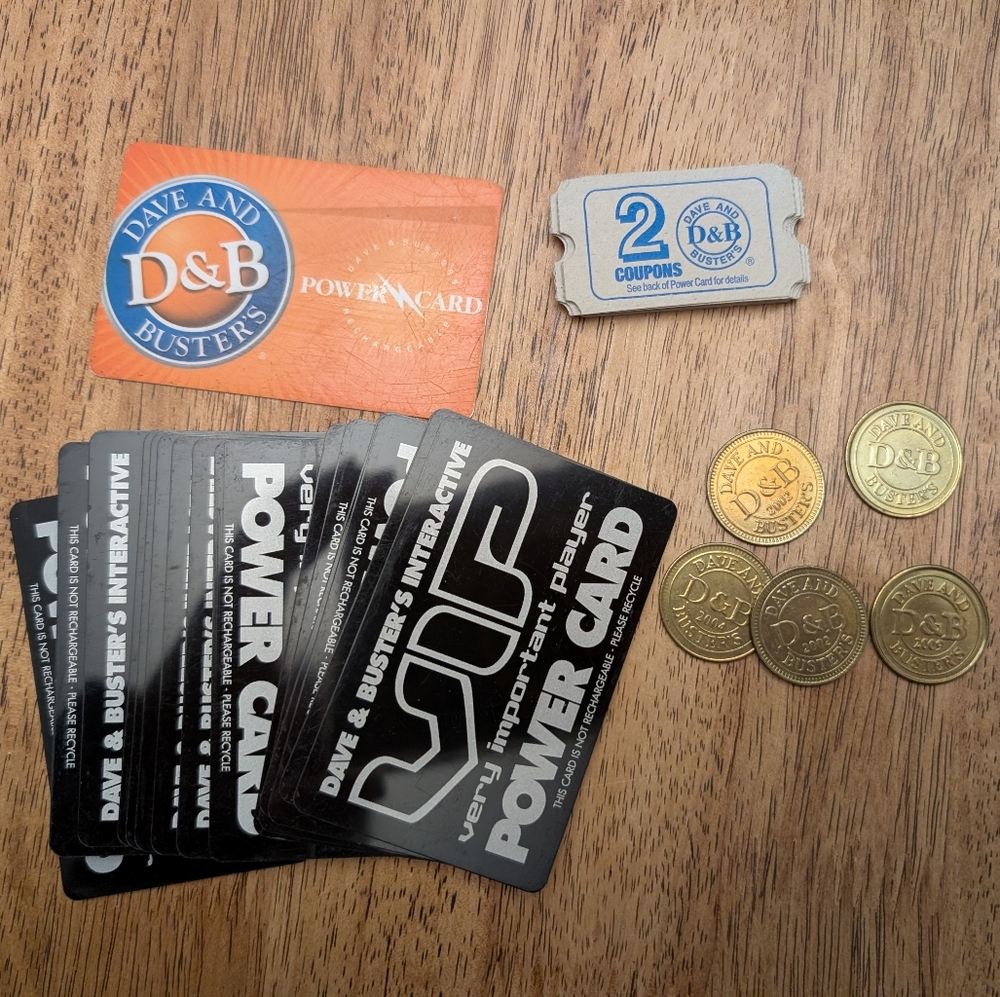 Lot Of Vintage 2000s Dave & Buster's Ephemera